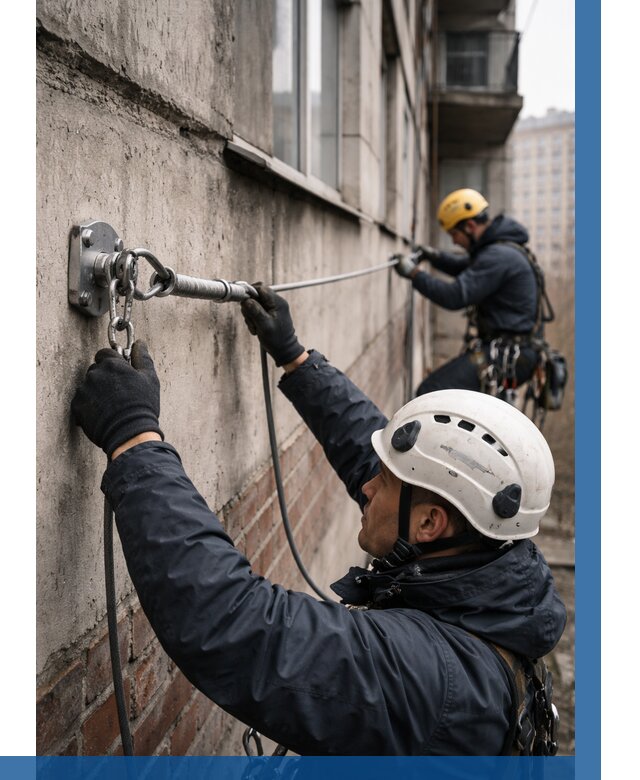 Монтаж анкерных линий в Пугачёве от 3048 р. | ВЫСОТНИК-Пгч