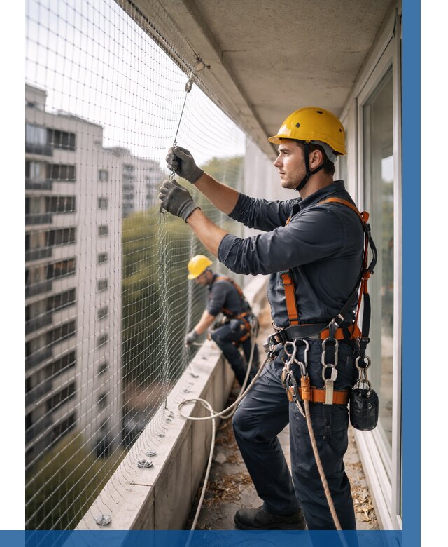 Монтаж сетки от птиц в Пугачёве от 4572 р. | ВЫСОТНИК-Пгч