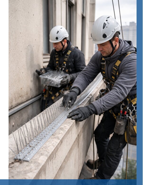 Установка шипов от птиц в Пугачёве от 864 р. | ВЫСОТНИК-Пгч